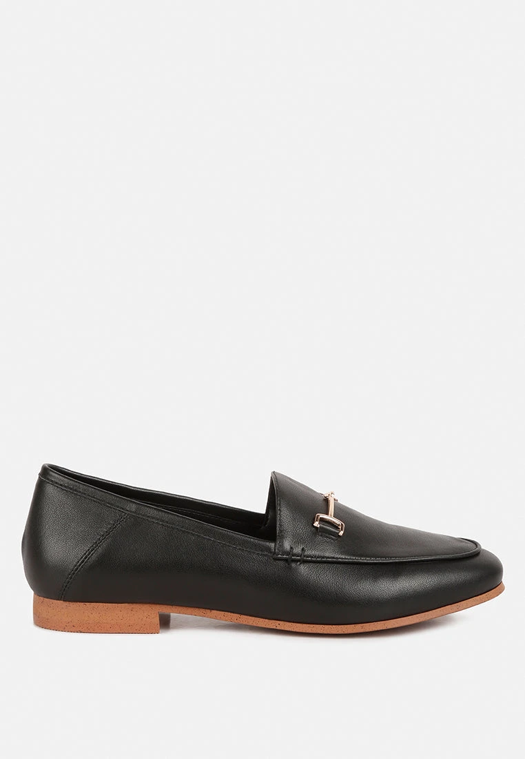 DARETH Horsebit Flat Heel Loafers In Black 4 DARETH Horsebit Flat Heel Loafers In Black - Image 2