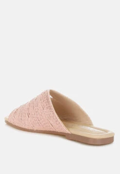 Daisy Doe Raffia Square Toe Flats -Her Shoe World DaisyDoeRaffiaSquareToeFlatsRCSH5615DUSTYPINK 3