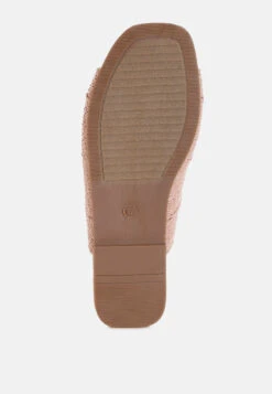 Daisy Doe Raffia Square Toe Flats -Her Shoe World DaisyDoeRaffiaSquareToeFlatsRCSH5615DUSTYPINK 6