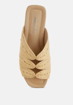 Daisy Doe Raffia Square Toe Flats -Her Shoe World Daisy Doe Raffia Square Toe Flats RCSH5615 BEIGE 10