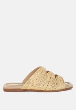 Daisy Doe Raffia Square Toe Flats -Her Shoe World Daisy Doe Raffia Square Toe Flats RCSH5615 BEIGE 2