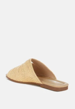 Daisy Doe Raffia Square Toe Flats -Her Shoe World Daisy Doe Raffia Square Toe Flats RCSH5615 BEIGE 5