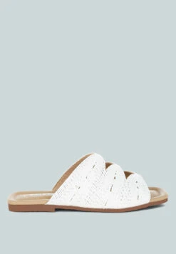 Daisy Doe Raffia Square Toe Flats -Her Shoe World Daisy Doe Raffia Square Toe Flats RCSH5615 WHITE 6