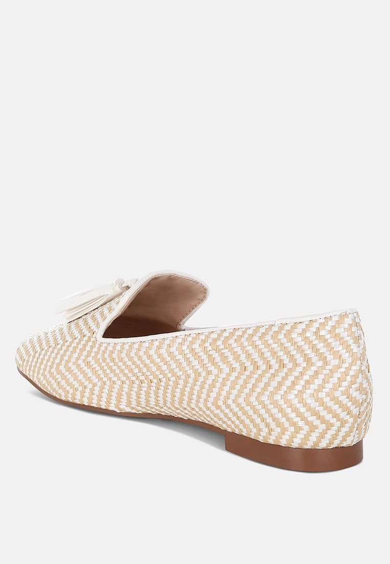 Dara Raffia Tassels Detail Loafers 5 Dara Raffia Tassels Detail Loafers - Image 3