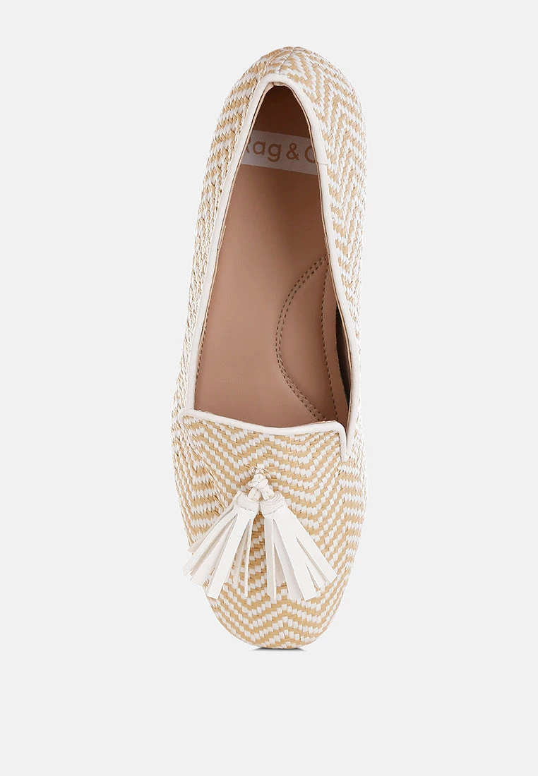 Dara Raffia Tassels Detail Loafers 6 Dara Raffia Tassels Detail Loafers - Image 4