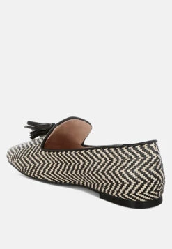 Dara Raffia Tassels Detail Loafers 19 Dara Raffia Tassels Detail Loafers -Her Shoe World Dara Raffia Tassels Detail Loafers RCSH5476 3