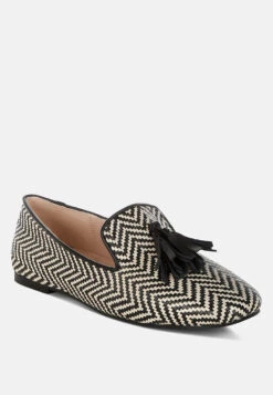 Dara Raffia Tassels Detail Loafers 18 Dara Raffia Tassels Detail Loafers -Her Shoe World Dara Raffia Tassels Detail Loafers RCSH5476 5