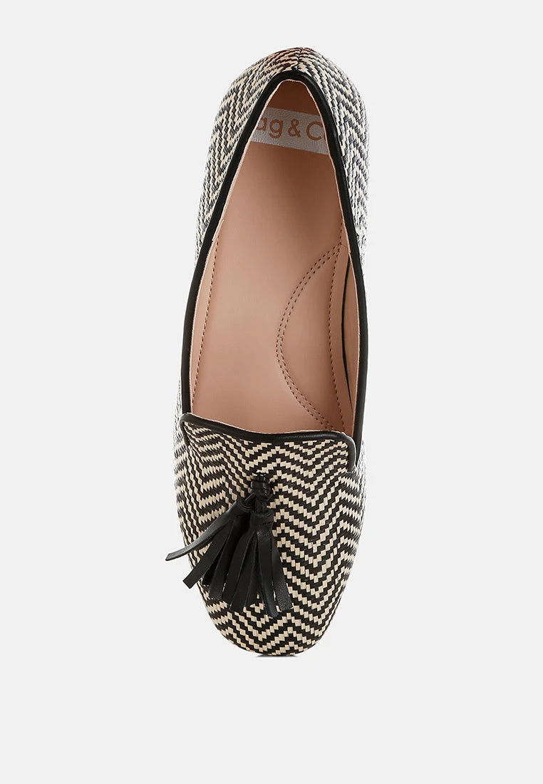 Dara Raffia Tassels Detail Loafers 11 Dara Raffia Tassels Detail Loafers - Image 9