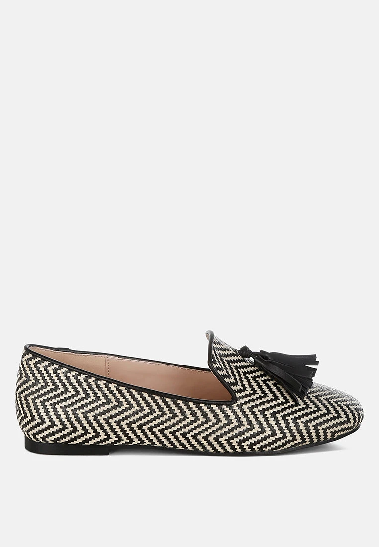 Dara Raffia Tassels Detail Loafers 8 Dara Raffia Tassels Detail Loafers - Image 6