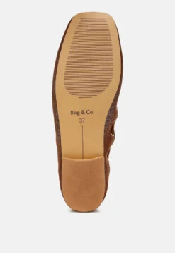 Darlow Drawstring Bow Ballerinas -Her Shoe World DarlowLeopardDrawstringBowBallerinas RCSH4836 Brown 10