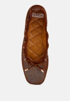 Darlow Drawstring Bow Ballerinas -Her Shoe World DarlowLeopardDrawstringBowBallerinas RCSH4836 Brown 9