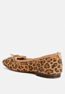 Darlow Drawstring Bow Ballerinas -Her Shoe World Darlow Leopard Drawstring Bow Ballerinas RCSH4836 leopard 6