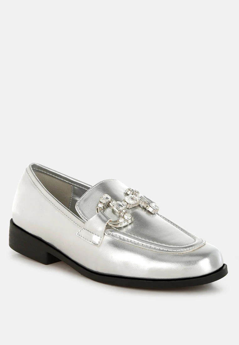 Dendron Diamante Horsebit Metallic Loafers 10 Dendron Diamante Horsebit Metallic Loafers - Image 8