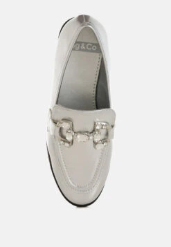 Dendron Diamante Horsebit Metallic Loafers 22 Dendron Diamante Horsebit Metallic Loafers -Her Shoe World DendronDiamanteHorsebitMetallicLoafers RCSH5256SILVER 9