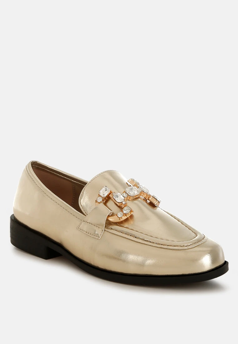 Dendron Diamante Horsebit Metallic Loafers 4 Dendron Diamante Horsebit Metallic Loafers - Image 2