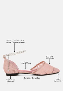 Shrami Pearl & Rhinestone Strap Flat Sandals -Her Shoe World Detail 7cfb4abc 2e11 47a8 9299 047e1e96e61f