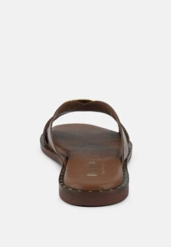 EUDORA Embellished Tan Slip-ons -Her Shoe World EUDORAEmbellishedTanSlip ons RCSH4092 TAN 3