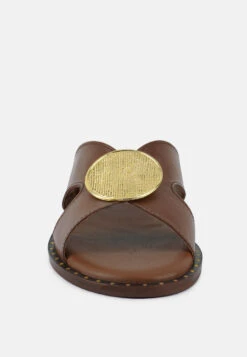 EUDORA Embellished Tan Slip-ons -Her Shoe World EUDORAEmbellishedTanSlip ons RCSH4092 TAN 6