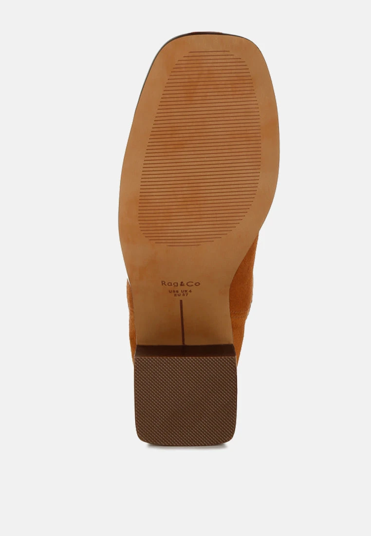 Emberly Suede Square Toe Ankle Boots 13 Emberly Suede Square Toe Ankle Boots - Image 11