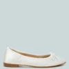 Fearless Satin Bow Embellished Ballerinas 1 Fearless Satin Bow Embellished Ballerinas -Her Shoe World FearlessSatinBowEmbellishedBallerinas RCSH4922 white 1