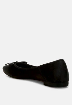 Fearless Satin Bow Embellished Ballerinas -Her Shoe World Fearless Satin Bow Embellished Ballerinas RCSH4922 black 5