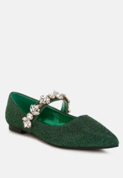 Flavia Diamante Brooch Glitter Ballerinas -Her Shoe World FlaviaDiamanteBroochGlitterBallerinasRCSH5302GREEN 7 9212593c 7eb1 4515 a94b d0fc4ed4b3b3