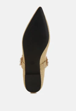 Flavia Diamante Brooch Glitter Ballerinas -Her Shoe World Flavia Diamante Brooch Glitter Ballerinas RCSH5302 GOLD 2