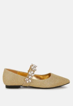 Flavia Diamante Brooch Glitter Ballerinas