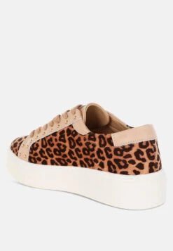 Flippin Studded Leopard Print Chunky Sneakers -Her Shoe World FlippinStuddedLeopardPrintChunkySneakersRCSH5636BEIGE 2