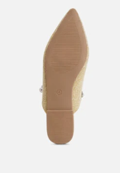 GEODE Pearl Embellished Slip On Mules In Beige -Her Shoe World GEODEPearlEmbellishedSlipOnMules RCSH3111 beige 4