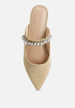 GEODE Pearl Embellished Slip On Mules In Beige -Her Shoe World GEODEPearlEmbellishedSlipOnMules RCSH3111 beige 5