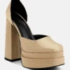MARTINI Latte Sky High Platform Sandals -Her Shoe World GIF