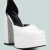 MARTINI White Sky High Platform Sandals -Her Shoe World GIF White