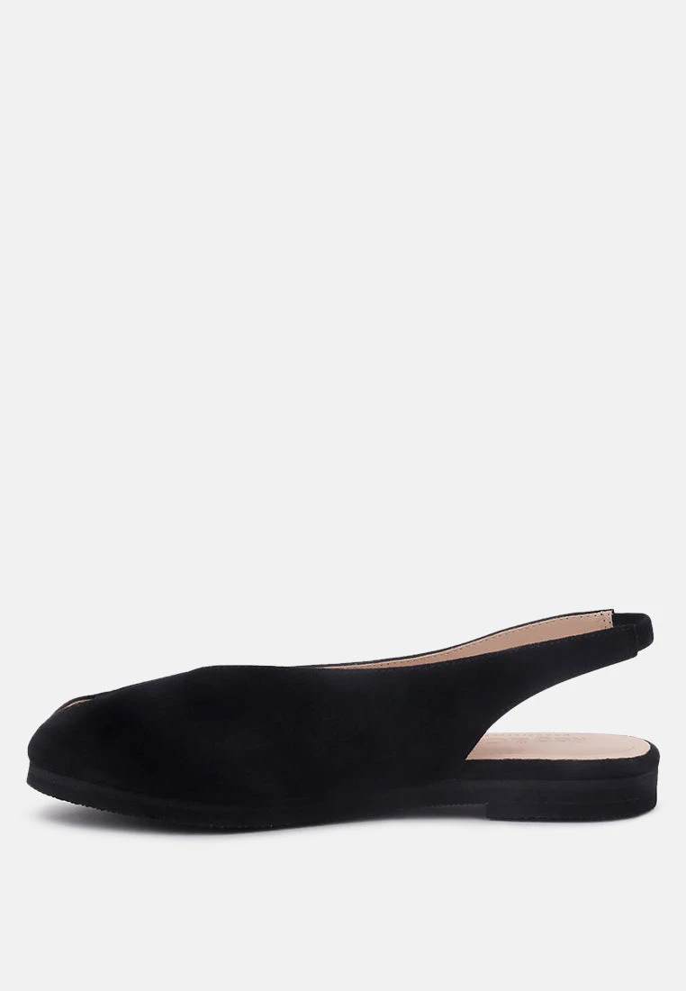 GRETCHEN Black Slingback Flat Sandals 6 GRETCHEN Black Slingback Flat Sandals - Image 4