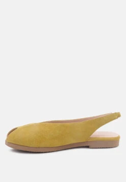 GRETCHEN Mustard Slingback Flat Sandals -Her Shoe World GRETCHENMustardSlingbackFlatSandals RCSH2032 Mustard 1 27fcf423 4355 4d1f 8ead 5a5fd3532524