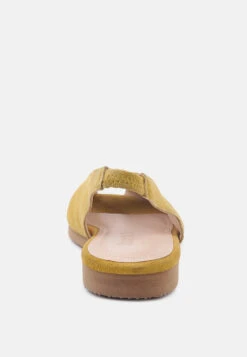GRETCHEN Mustard Slingback Flat Sandals -Her Shoe World GRETCHENMustardSlingbackFlatSandals RCSH2032 Mustard 4 c11b398a a78d 45c7 9750 c32a3e0b06a4