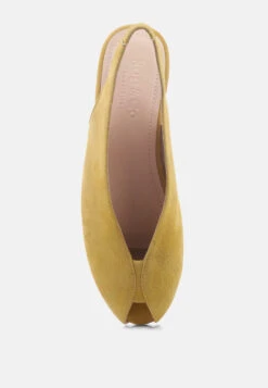 GRETCHEN Mustard Slingback Flat Sandals -Her Shoe World GRETCHENMustardSlingbackFlatSandals RCSH2032 Mustard 7