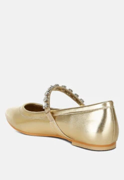 Gloxinia Metallic Mary Jane Ballerinas -Her Shoe World GloxiniaMetallicMaryJaneBallerinas RCSH4970GOLD 4