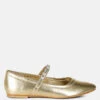 Gloxinia Metallic Mary Jane Ballerinas -Her Shoe World GloxiniaMetallicMaryJaneBallerinas RCSH4970GOLD 8