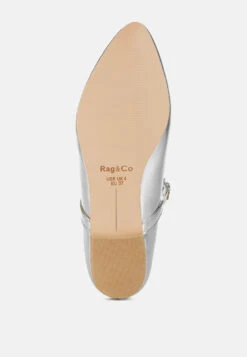 Gloxinia Metallic Mary Jane Ballerinas -Her Shoe World Gloxinia Metallic Mary Jane Ballerinas RCSH4970 SILVER 5