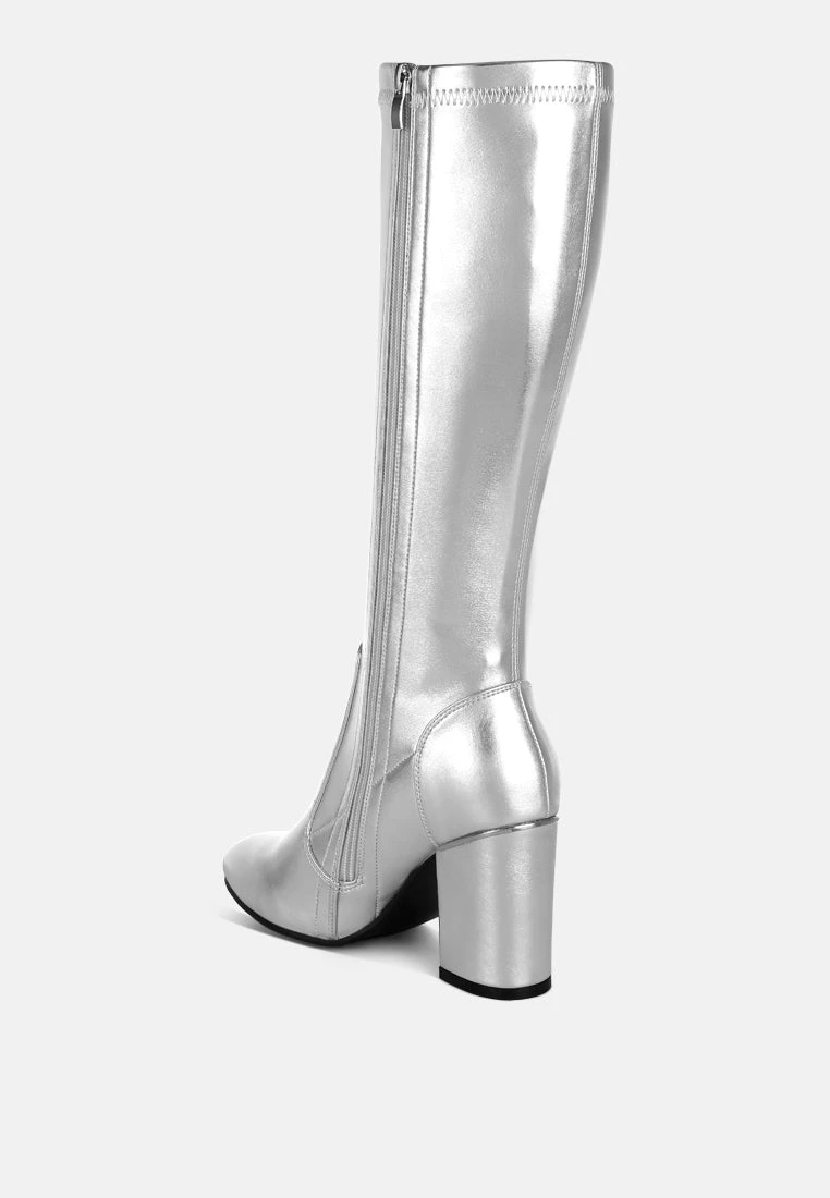 Halara Metallic Pleather Long Boots 5 Halara Metallic Pleather Long Boots - Image 3