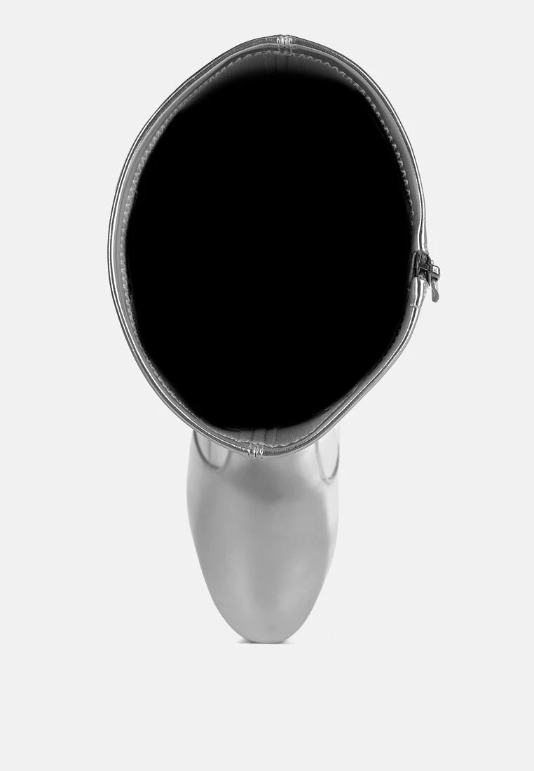 Halara Metallic Pleather Long Boots 6 Halara Metallic Pleather Long Boots - Image 4