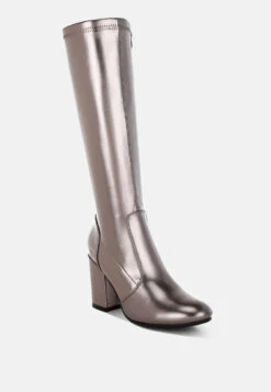 Halara Metallic Pleather Long Boots 18 Halara Metallic Pleather Long Boots -Her Shoe World Halara Metallic Pleather Long Boots RCSH5209 PEWTER 1 7ab0a9b5 75ea 4b2b 9e4c 3b062bcce7ab