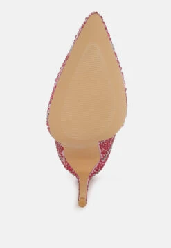 High Roller Rhinestones Embellished Stiletto Boots -Her Shoe World HighRollerRhinestonesEmbellishedStilettoBootsRCSH5215FUCHSIA 3