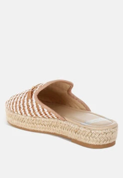 Himari Raffia Slip-On Mules -Her Shoe World HimariRaffiaSlip OnMulesRCSH5531BROWN 2