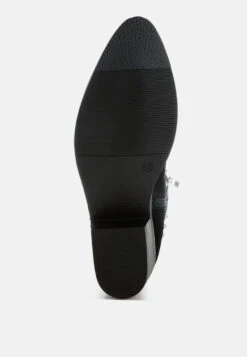 Hira Studs Embellished Cowboy Boots 23 Hira Studs Embellished Cowboy Boots -Her Shoe World Hira Studs Embellished Cowboy Boots RCSH5310 BLACK 8