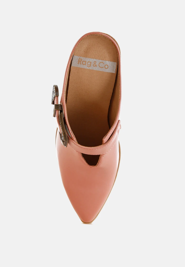 Holler Carved Buckle Statement Mules 12 Holler Carved Buckle Statement Mules - Image 11