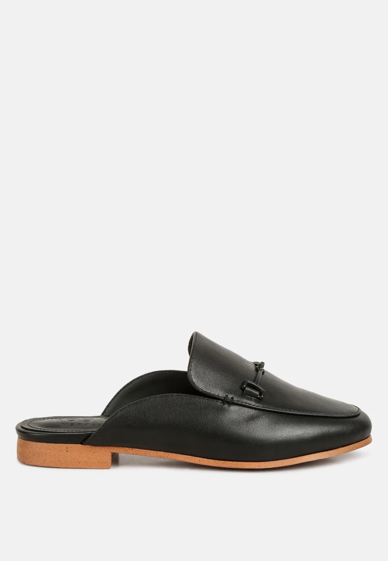 KRISTY Horsebit Embellished Mules In Black 4 KRISTY Horsebit Embellished Mules In Black - Image 2