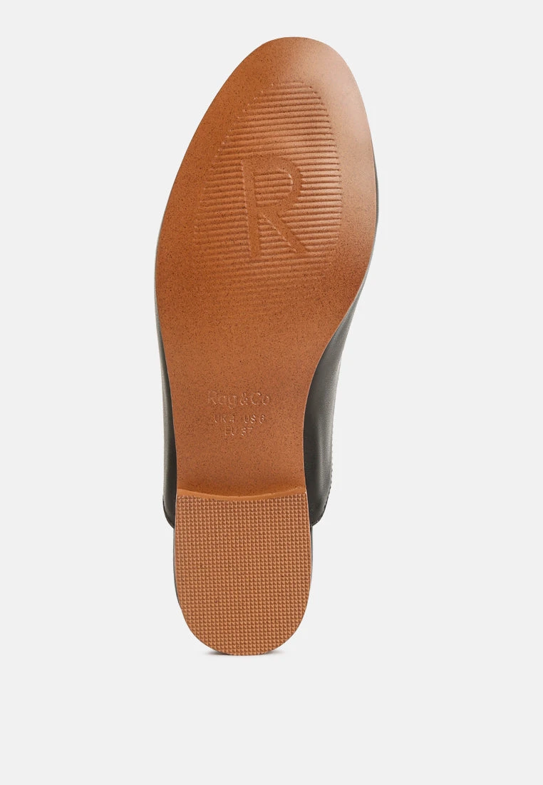 KRISTY Horsebit Embellished Mules In Black 9 KRISTY Horsebit Embellished Mules In Black - Image 7