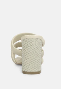 KYWE Off White Textured Heel Chunky Strap Sandals 13 KYWE Off White Textured Heel Chunky Strap Sandals -Her Shoe World KYWEOffWhiteTexturedHeelChunkyStrapSandals RCSH4173beige 6